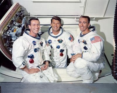 Posádka Apolla 7 — Schirra, Eisele, Cunningham.