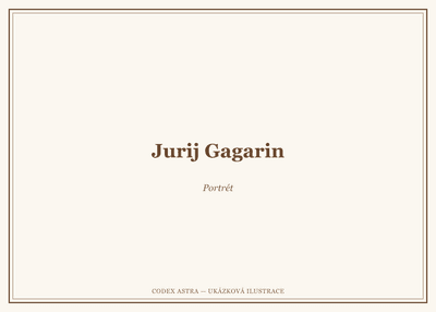 Portrét kosmonauta Jurije Gagarina.