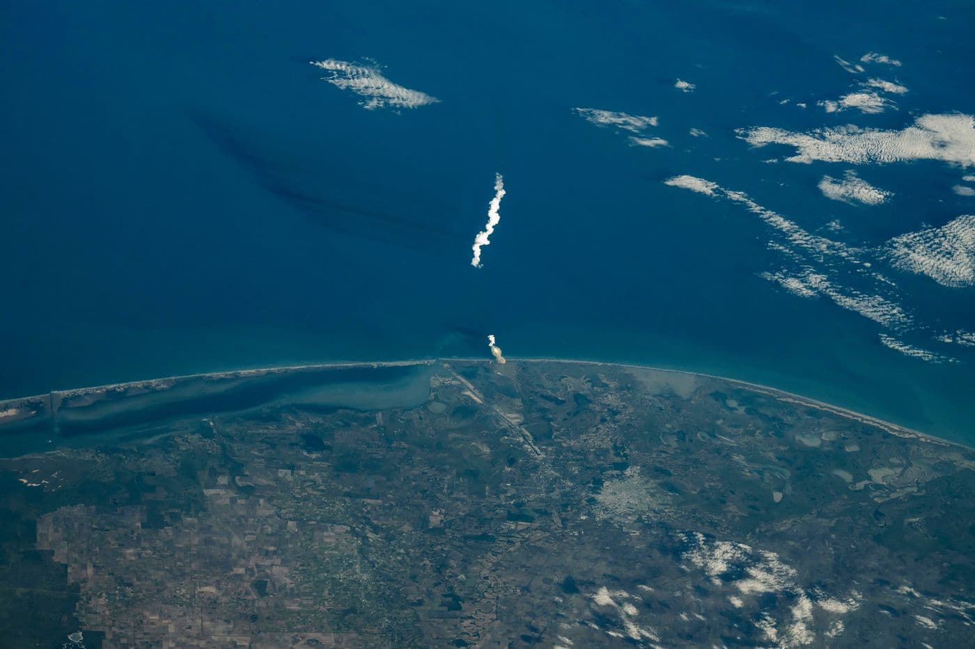 Starship photographed from the International Space Station
