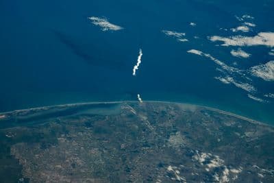 Starship photographed from the International Space Station