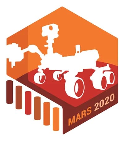 Insignia of NASA's Mars 2020 mission (vector recreation of the official emblem).