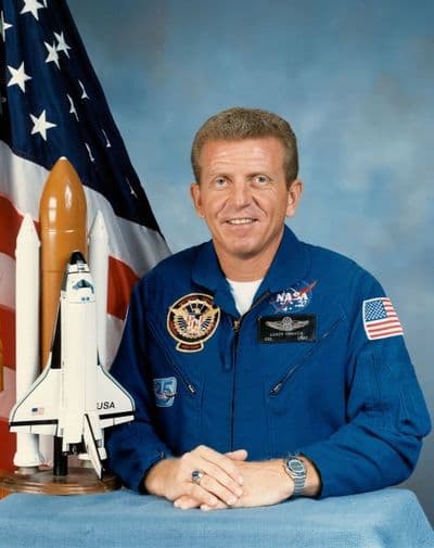Portrét astronauta Lorena Shrivera.