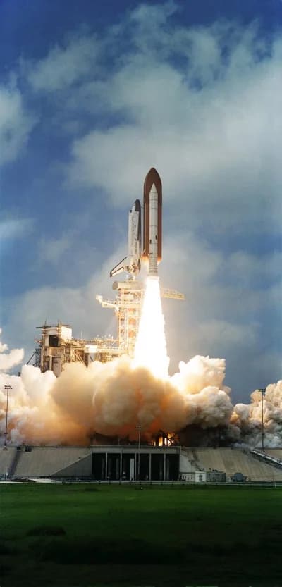 Columbia launches on STS-3 on 22 March 1982.