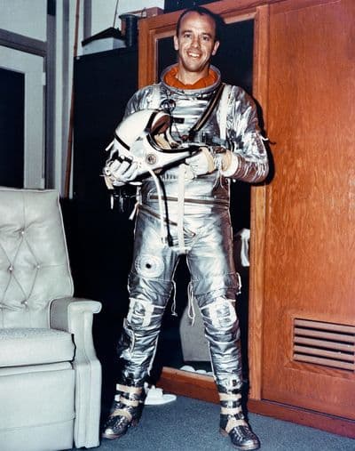 Portrét astronauta Alana Sheparda.